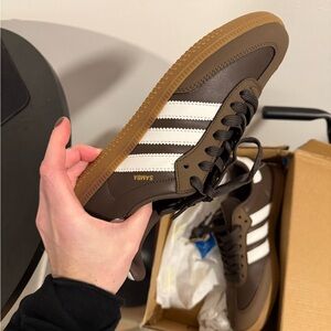 Adidas Samba Brown and White Sneakers